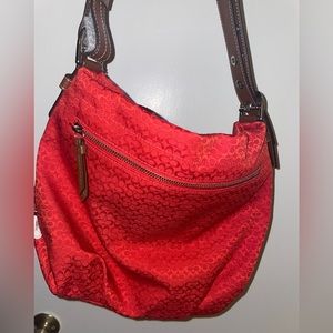 Red coach purse, perfect condition